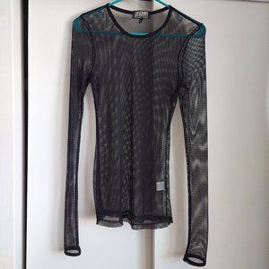 Lip Service Fishnet Long Sleeve Shirt
